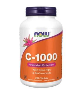 NOW FOODS Vitamin C-1000 with Rose Hips  Bioflavonoids 250 Tabletek