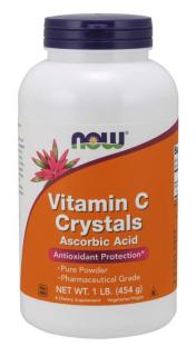 NOW FOODS Vitamin C Crystals (Witamina C - Kwas Askorbinowy) 454g Wegańska