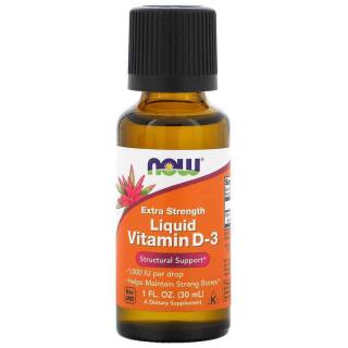 NOW FOODS Vitamin D-3 Liquid 1000IU (Witamina D3) 30ml