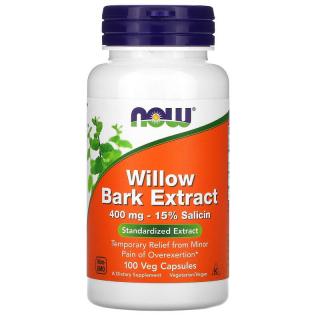 NOW FOODS Willow Bark Extract (Wyciąg z kory wierzby) 100 Kapsułek wegetariańskich