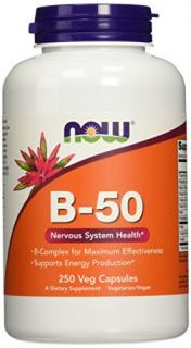 NOW FOODS Witamina B-50 - Kompleks Witamin B - B-Complex - B-Complex (250 kaps.)