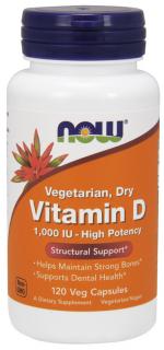 NOW FOODS Witamina D2 1000 IU (120 kaps.)