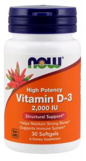 NOW FOODS Witamina D3 2000 IU 50 mcg (30 kaps.)