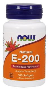 NOW FOODS Witamina E 200 IU (100 kaps.)