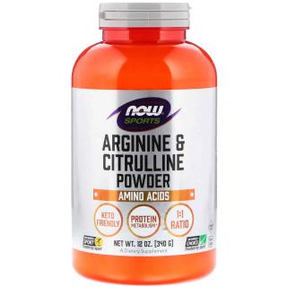 NOW SPORTS Arginine  Citrulline Powder (Arginina i Cytrulina) 340g