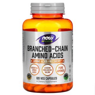 NOW SPORTS Branched Chain Amino Acids (BCAA) 120 Kapsułek wegetariańskich