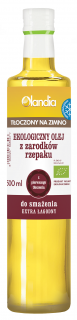 Olandia olej z zarodków rzepaku do smażenia tłoczony na zimno bio 500 ml