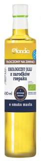 Olandia olej z zarodków rzepaku o smaku masła tłoczony na zimno bio 500 ml