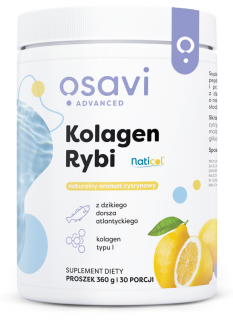 Osavi Kolagen Rybi NatiCol z Dzikiego Dorsza 360 g o smaku cytrynowym
