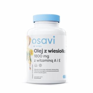 OSAVI Olej z wiesiołka 1800mg (Z witaminą A i E, Zdrowa skóra) 180 Kapsułek miękkich