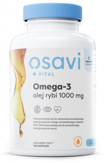 OSAVI Omega-3 olej rybi 1000 mg (120 kaps.)