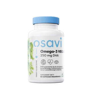 OSAVI Omega-3 VEGAN 250mg DHA 60 Kapsułek wegańskich