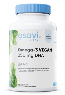 Osavi Omega-3 VEGAN Vital 250 mg DHA 120 kapsułek miękkich wegańskich