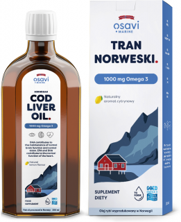 OSAVI Tran Norweski 1000 mg Omega 3 - smak cytrynowy (250 ml)