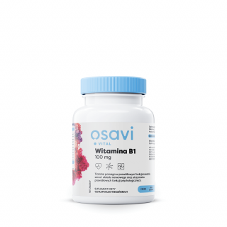 OSAVI Witamina B1 100mg (Tiamina, Serce, Układ nerwowy) 120 Kapsułek wegańskich