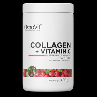 OSTROVIT Kolagen + Witamina C - smak lemoniady malinowej z miętą (400 g)