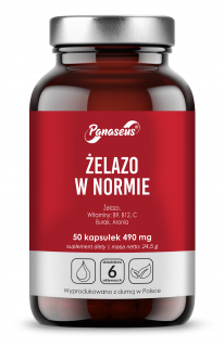 PANASEUS Żelazo w normie 50 Kapsułek wegańskich