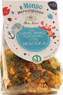 Pasta natura makaron (kukurydziany trójkolorowy) dla dzieci ocean bezglutenowy bio 250 g