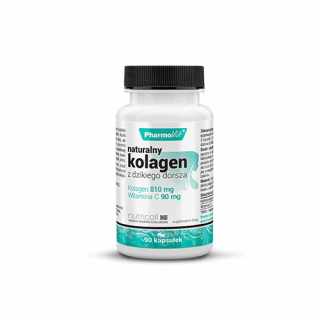PHARMOVIT Naturalny Kolagen z Dzikiego Dorsza (Kolagen + Witamina C) 90 Kapsułek