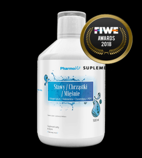 PHARMOVIT Stawy / Chrząstki / Mięśnie (Kolagen typu II + Glukozamina + Chondroityna + MSM) 500ml
