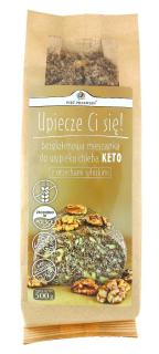 Pięć przemian mieszanka do wypieku chleba z orzechami włoskimi bez dodatku cukrów bezglutenowa keto 500 g