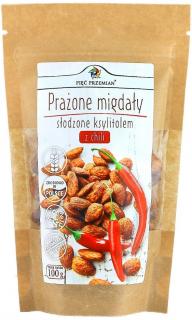 Pięć przemian migdały prażone z chili słodzone ksylitolem bezglutenowe 100 g