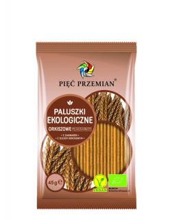 Pięć przemian paluszki orkiszowe pełnoziarniste bio 45 g