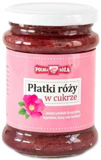 Polska róża płatki róży w cukrze 320 g