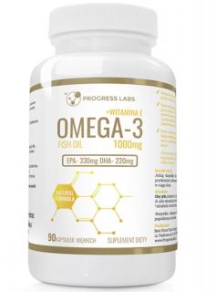 Progress Labs Omega 3 + Vit E 90 kapsułek