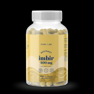 Pure Lab Ekstrakt z imbiru 400 mg 170 kapsułek