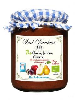 Sad danków śliwka  jabłko  gruszka bez dodatku cukrów bio 270 g