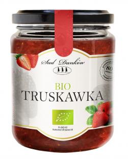 Sad danków truskawka 80 % z cukrem trzcinowym bio 270 g