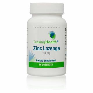 SEEKING HEALTH Zinc Lozenge (Zdrowie Oczu, Skóry, Odporność) - 60 Pastylek wegetariańskich. Suplement diety Masa netto: 68.039g