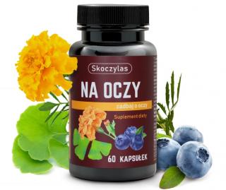 SKOCZYLAS Na oczy (Aksamitka, Borówka czarna, Ginkgo biloba) 60 Kapsułek wegetariańskich