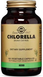 SOLGAR Chlorella 520mg - 100 kapsułek wegańskich