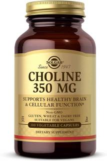 SOLGAR Choline 350mg (Cholina) 100 Kapsułek wegetariańskich