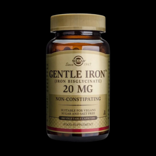 SOLGAR Gentle Iron (Żelazo)  20mg 180 Kapsułek wegetariańskich