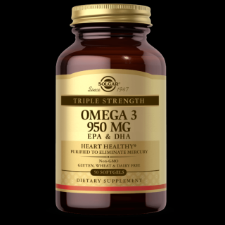 SOLGAR Triple Omega 3 - 950 mg EPA  DHA (50 kaps.)