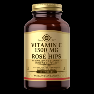 SOLGAR Vitamin C 1500 mg with Rose Hips (90 tabl.)