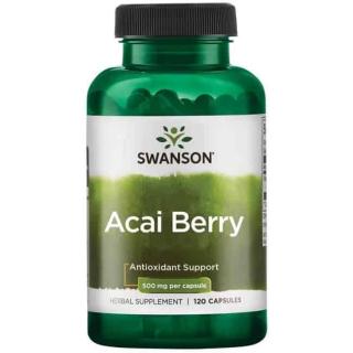 SWANSON Acai Berry 500mg (Przeciwutleniacz) 120 Kapsułek