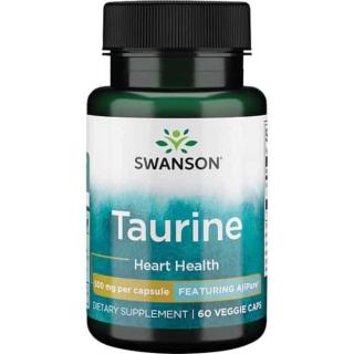 SWANSON AjiPure Taurine 500mg (Tauryna) 60 Kapsułek wegetariańskich