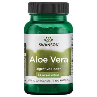 SWANSON Aloe Vera 25mg (Aloes, Zdrowie układu pokarmowego) 100 Kapsułek żelowych