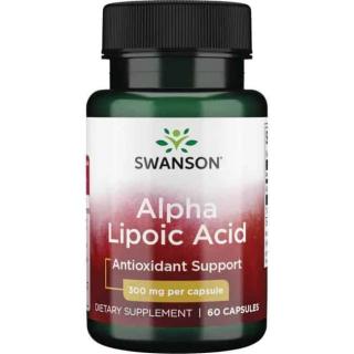 SWANSON Alpha Lipoic Acid 300mg (Kwas Alfa-Liponowy) 60 Kapsułek