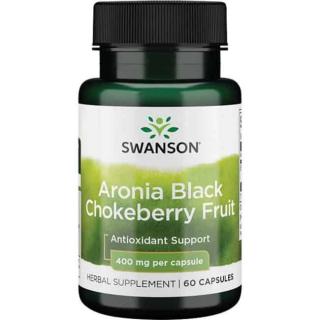 SWANSON Aronia Black Chokeberry Fruit (Aronia czarna, Antyoksydant) 60 Kapsułek