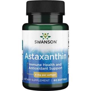 SWANSON Astaxanthin (Astaksantyna, Antyoksydant) 60 Kapsułek żelowych