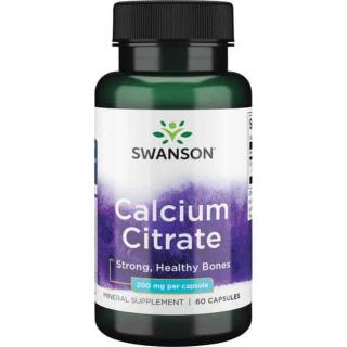 SWANSON Calcium Citrate (Wapń, Wsparcie kości) 60 Kapsułek