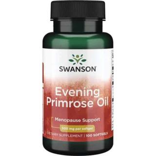 SWANSON Evening Primrose Oil (Olej z wiesiołka, Równowaga Hormonalna) 100 Kapsułek żelowych