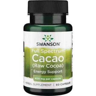 SWANSON Full Spectrum Cacao Raw (Surowe Kakao) 60 Kapsułek