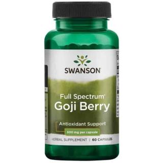 SWANSON Full Spectrum Goji Berry (Wilcza jagoda, Witalność) 60 Kapsułek