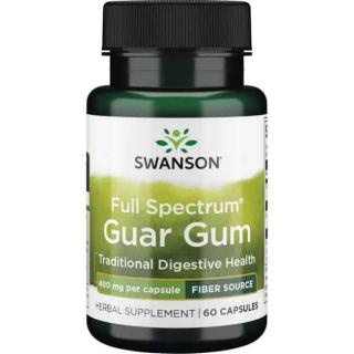 SWANSON Full Spectrum Guar Gum (Błonnik roślinny) 60 Kapsułek